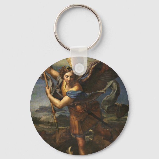 St. Michael and the Satan - Raphael Key Ring (Front)