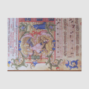 St. Michael Archangel Antique Choral Parchment Tissue Paper