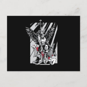 St Michael Archangel Evil Religion Faith Believer  Postcard