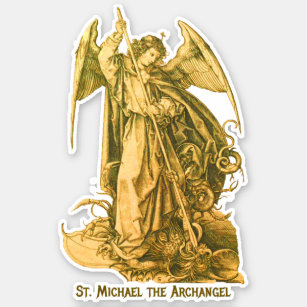 St. Michael Archangel Gold Renaissance Mediaeval 