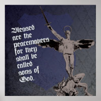 St. Michael Archangel Poster - Police Shield