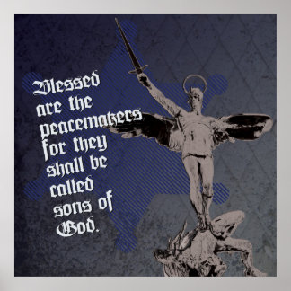 St. Michael Archangel Poster - Sheriff Star Deputy