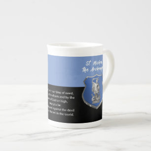 St. Michael Archangel Prayer Thinking of You Bone China Mug