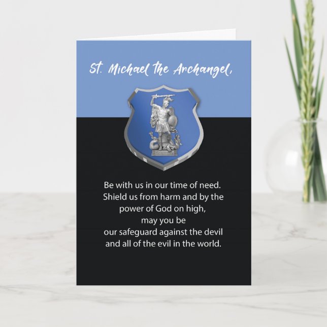 St. Michael Archangel Prayer Thinking of You Card (Front)