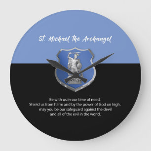 St. Michael Archangel Prayer Thinking of You Large Clock