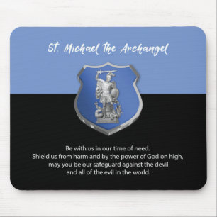 St. Michael Archangel Prayer Thinking of You Mouse Mat