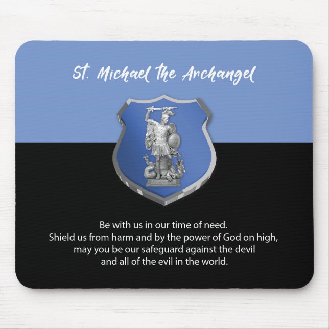 St. Michael Archangel Prayer Thinking of You Mouse Mat (Front)