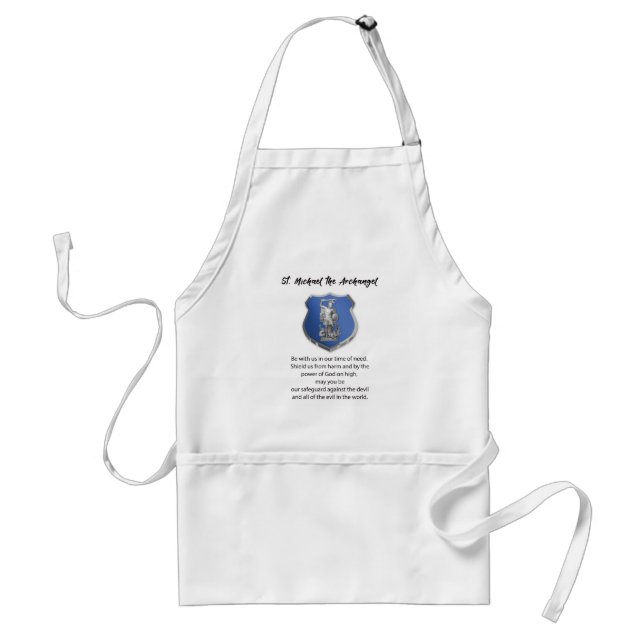 St. Michael Archangel Prayer Thinking of You Standard Apron (Front)