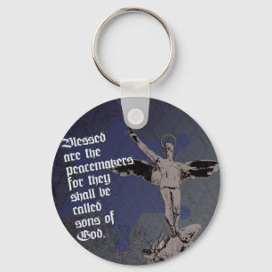 St. Michael Archangel - Sheriff Star Deputy Key Ring