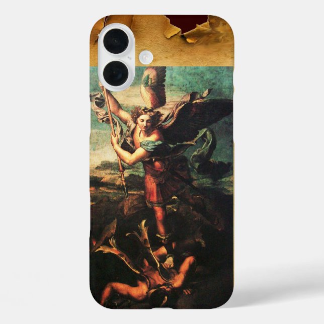 St MICHAEL ARCHANGEL VANGUISHING SATAN Case-Mate iPhone Case (Back)