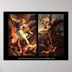 St MICHAEL ARCHANGEL VANGUISHING SATAN Poster