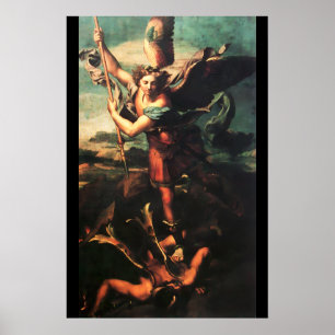 St MICHAEL ARCHANGEL VANGUISHING SATAN Poster