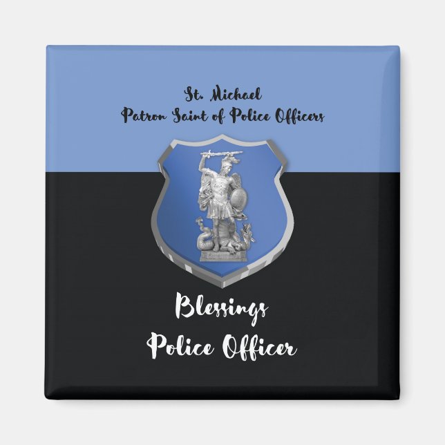 St. Michael Blessings to New Police Officer Magnet (Front)