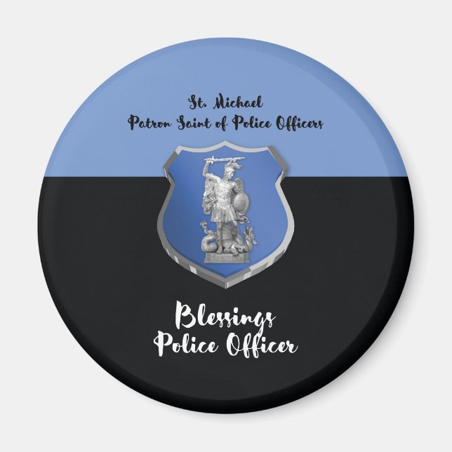St. Michael Blessings to New Police Officer Magnet (Front)