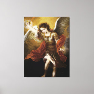 St Michael by Murillo Canvas Print