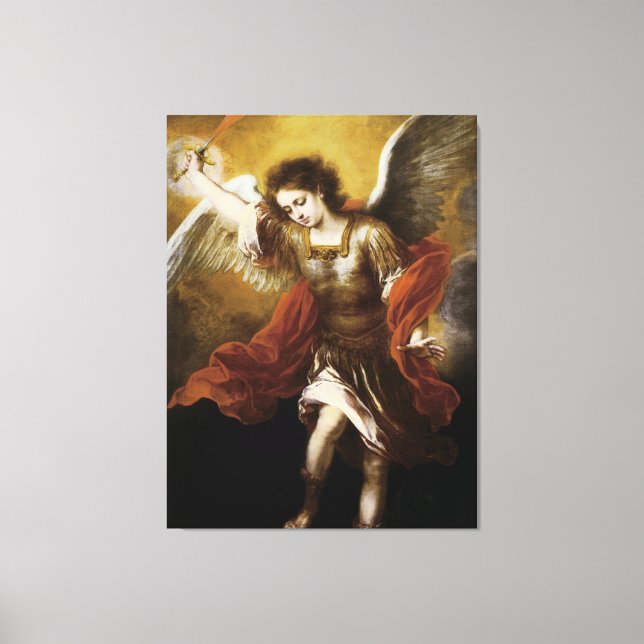St Michael by Murillo Canvas Print (Front)