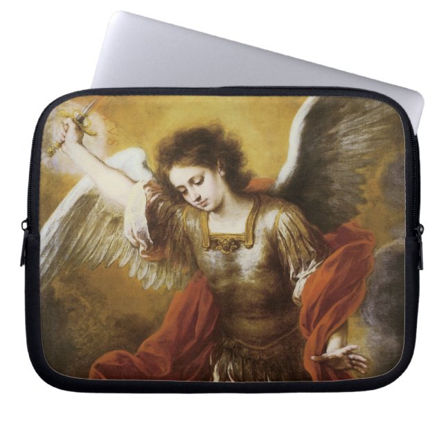 St Michael by Murillo Laptop Sleeve (Front)