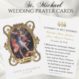 St. Michael Catholic Wedding Prayer Cards