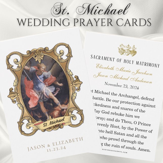 St. Michael Catholic Wedding Prayer Cards (Creator Uploaded)