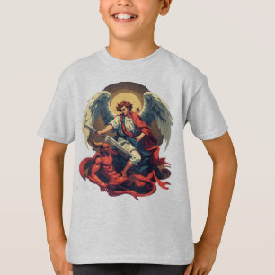 St Michael Defeating the Devil Kid's Tee Shirt