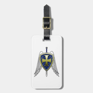 St Michael - Dragon Scale Shield Luggage Tag