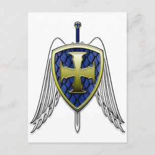 St Michael - Dragon Scale Shield Postcard