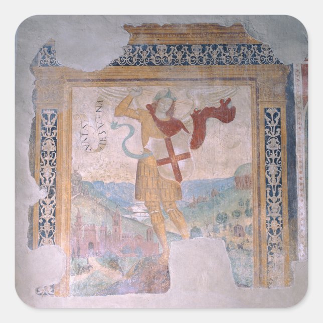 St. Michael (fresco) Square Sticker (Front)
