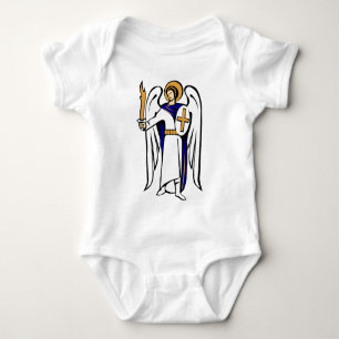 St. Michael Infant Creeper with prayer on reverse