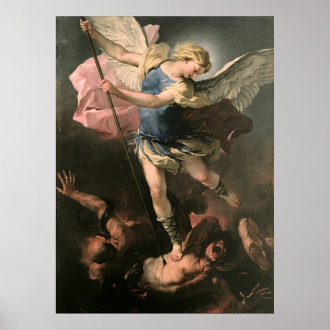 St. Michael, Luca Giordano (Fa Presto) Poster (Front)