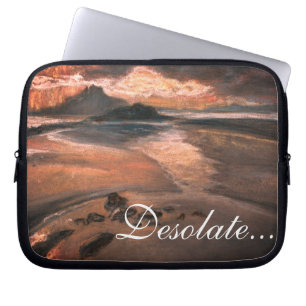 St Michael mount in Cornwall, put your word on Laptop Sleeve