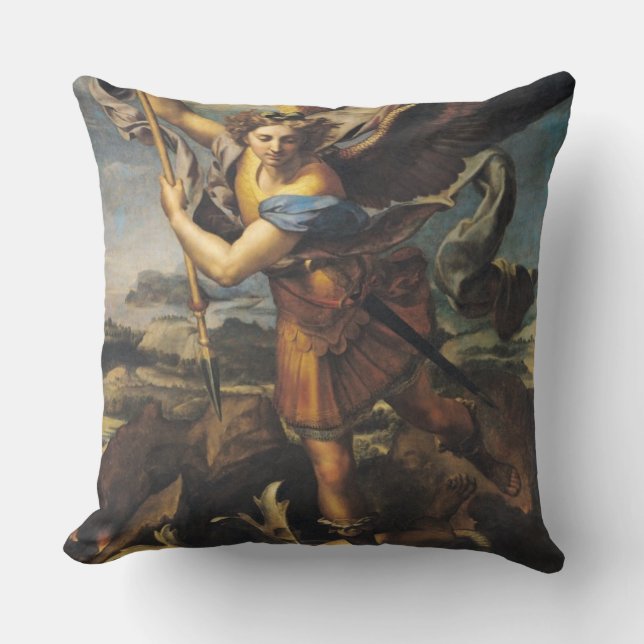 St. Michael Overwhelming the Demon, 1518 Cushion (Front)