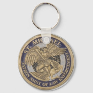 St MICHAEL PATRON SAINT OF LAW ENFORCEMENT Key Ring