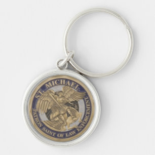 St MICHAEL PATRON SAINT OF LAW ENFORCEMENT Key Ring