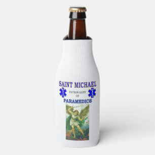 ST MICHAEL PATRON SAINT of PARAMEDICS Bottle Cooler
