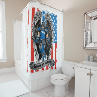 St. Michael Police Defend Us in Battle Shower Curtain