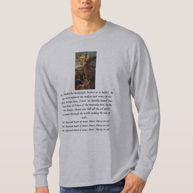 "St. Michael Prayer"  Theresa Hartman T-Shirt (Front)