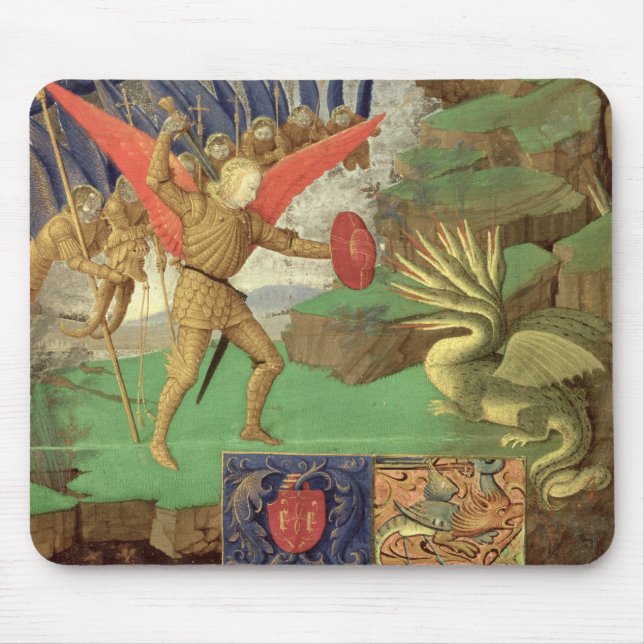 St. Michael Slaying the Dragon Mouse Mat (Front)