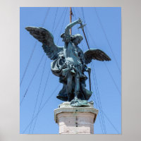 St Michael statue - Castel Sant'Angelo top, Rome