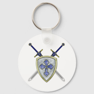 St Michael - Swords and Shield Key Ring