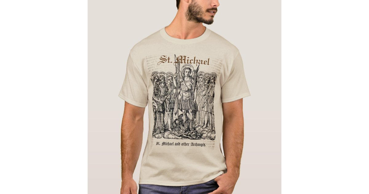 st-michael-t-shirt-mens-zazzle