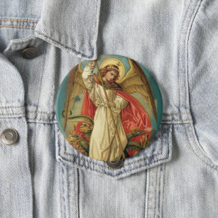 St. Michael the Archangel 10 Cm Round Badge