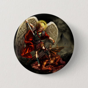St. Michael the Archangel 6 Cm Round Badge
