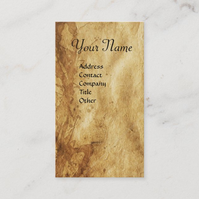 St. Michael the Archangel Antique Parchment Business Card (Front)