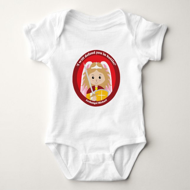 St. Michael the Archangel Baby Bodysuit (Front)