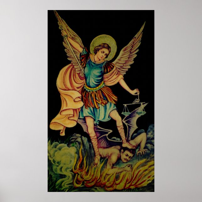 St. Michael The ArchAngel Canvas Print (Front)