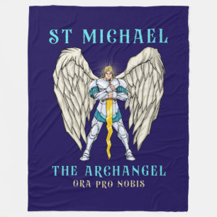  St Michael The Archangel Catholic Prayer  Fleece Blanket