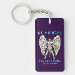 St Michael The Archangel Catholic Prayer Keychain
