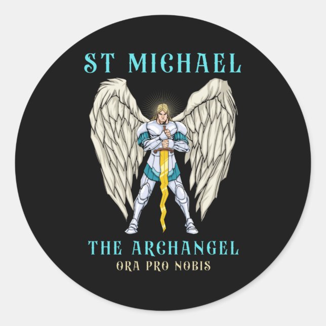 St Michael The Archangel Catholic Prayer Stickers (Front)