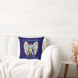 St Michael The Archangel Catholic Prayer Throw Cushion
