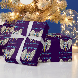 St Michael The Archangel Catholic Prayer Wrapping Paper